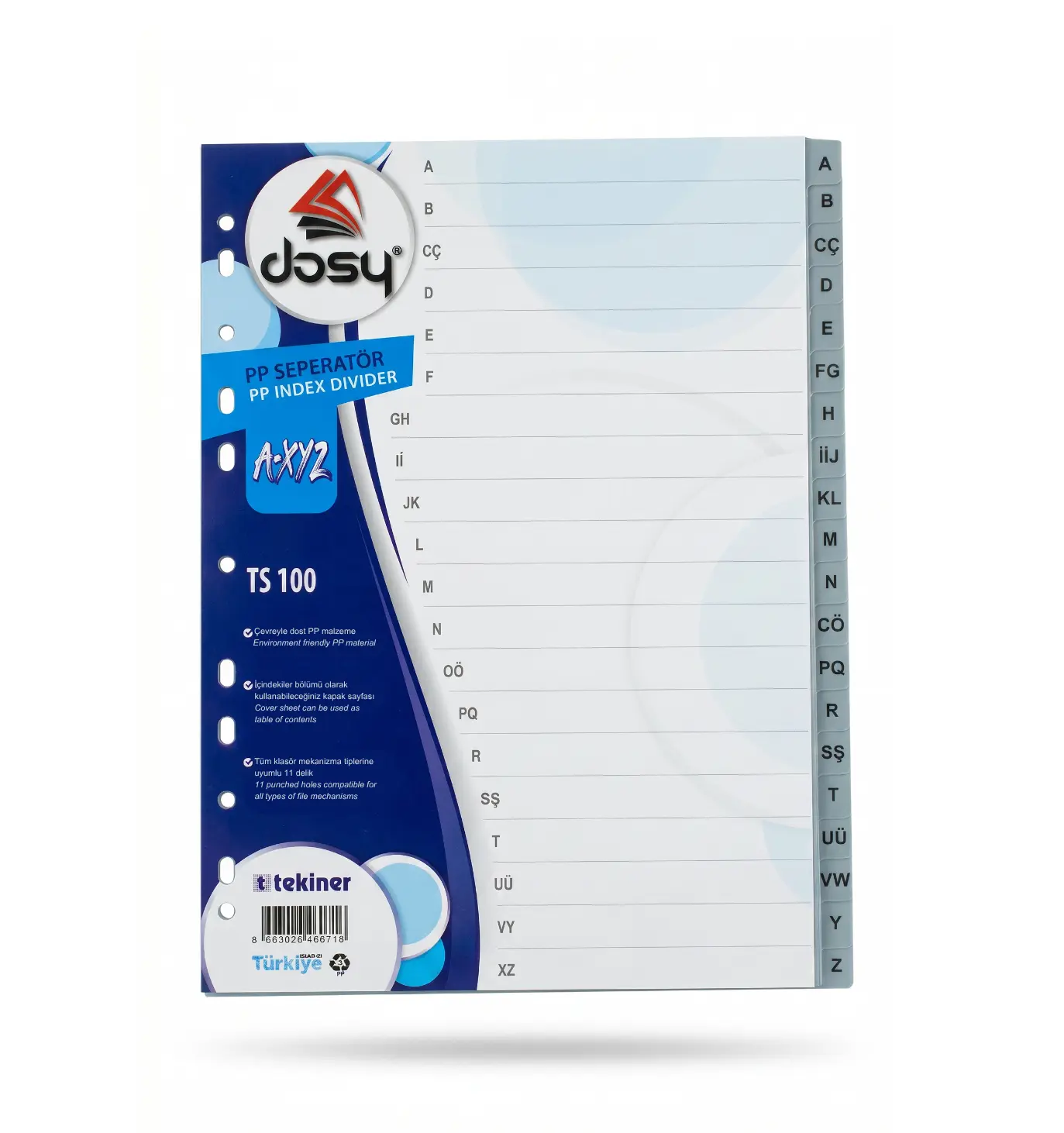 Dosy Plastik Seperatör Harfler (A-XYZ)