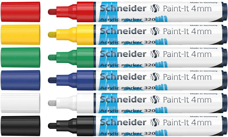 Schneider Paint-it 320 Akrilik Markör Koyu Renkler