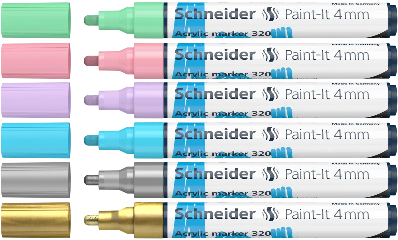 Schneider Paint-it 320 Akrilik Markör Metalik Renkler