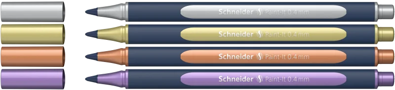 Schneider Paint-It 050 Metalik Roller Kalem 4’lü