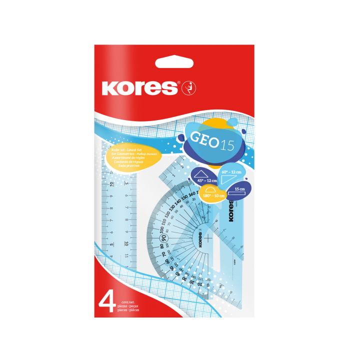 KORES Cetvel Seti (15CM)