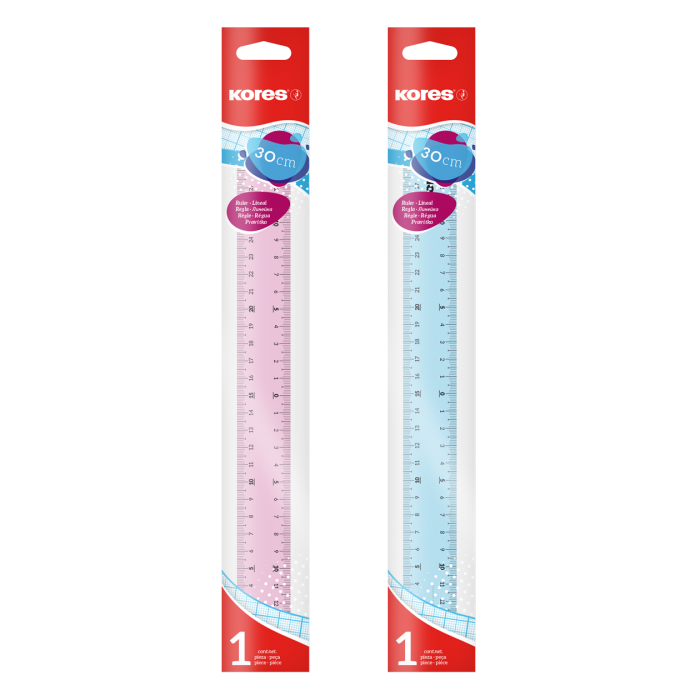 KORES Şeffaf Cetvel (30CM)